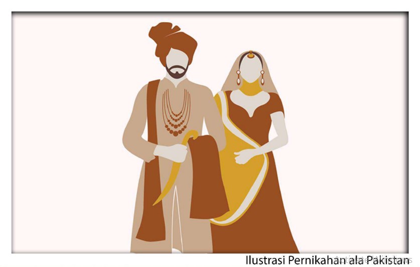 Ilustrasi pernikahan pakistan